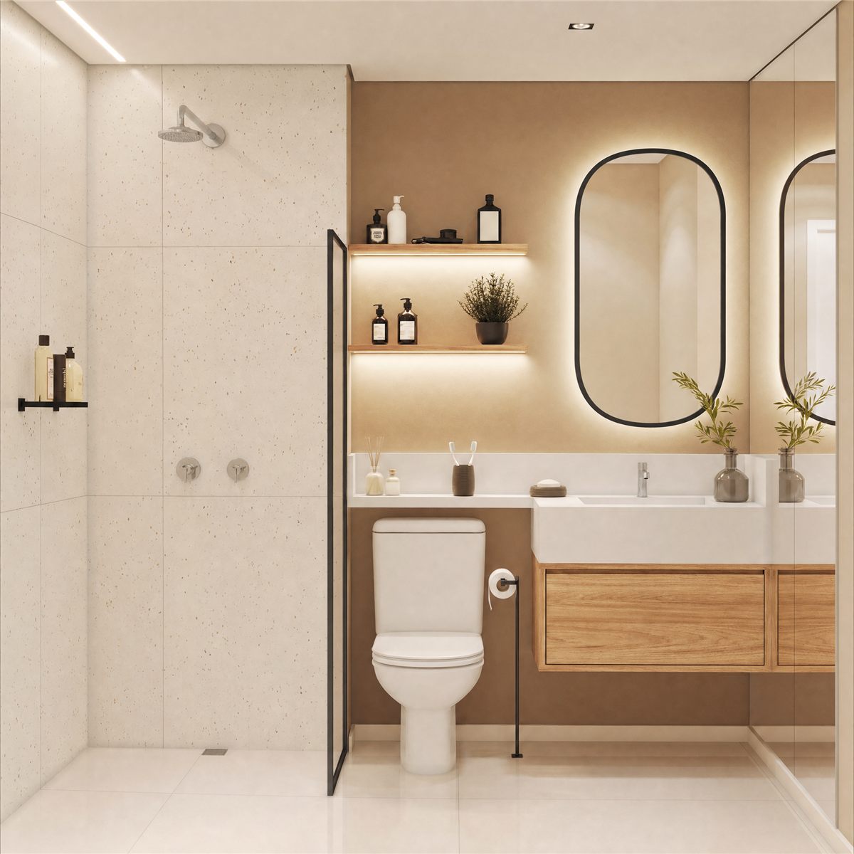 Banheiro com projeto de decoração